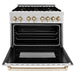 ZLINE 36" Autograph Dual Fuel Range, DuraSnow,Champagne, RASZ - SN - 36 - CB - Farmhouse Kitchen and Bath