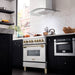 ZLINE 36" Autograph Dual Fuel Range, DuraSnow,Champagne, RASZ - SN - 36 - CB - Farmhouse Kitchen and Bath
