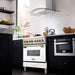 ZLINE 36" Autograph Dual Fuel Range, White, Champaign Accents, RAZ - WM - 36 - CB - Farmhouse Kitchen and Bath