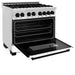 ZLINE 36" Autograph Dual Fuel Range, White Door, RAZ - WM - 36 - MB - Farmhouse Kitchen and Bath