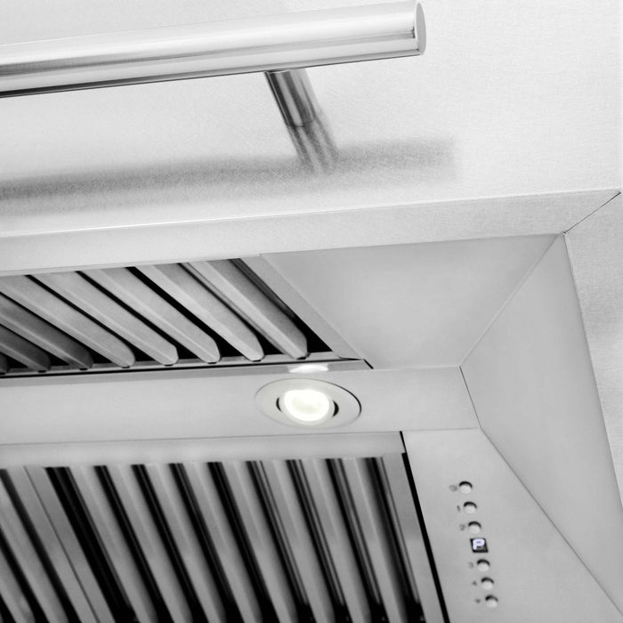 ZLINE 36" Autograph DuraSnow Stainless Steel Wall Range Hood 8654SNX - 36 - Farmhouse Kitchen and Bath
