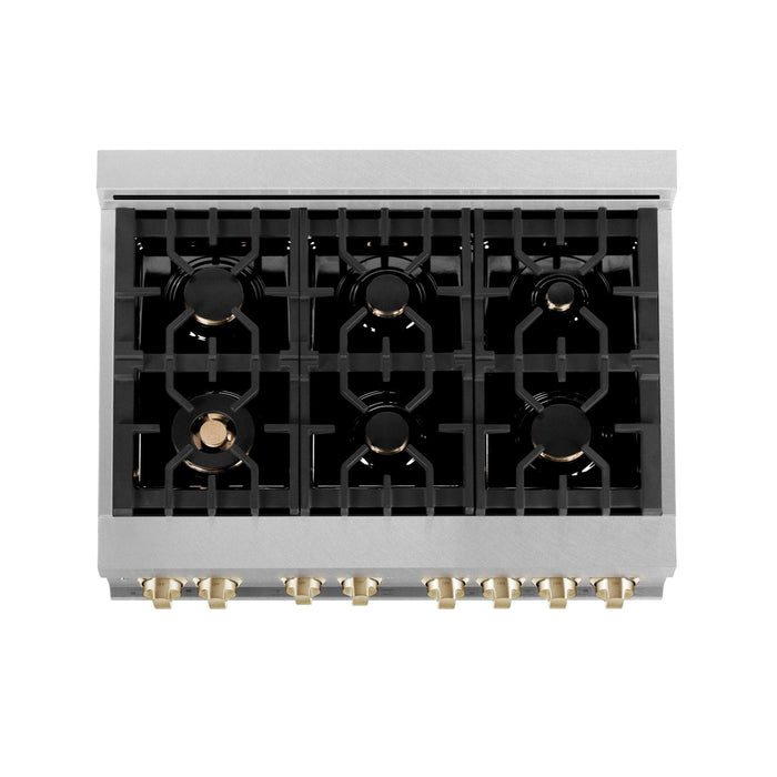 ZLINE 36" Autograph Edition Dual Fuel Range, White Door, RAZ - WM - 36 - G - Farmhouse Kitchen and Bath