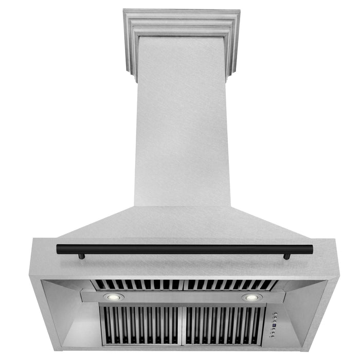 ZLINE 36" Autograph Edition DuraSnow Wall Range Hood 8654SNZ - 36 - MB - Farmhouse Kitchen and Bath
