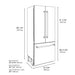 ZLINE 36" Autograph Edition French Door Refrigerator, Internal Water, Ice Dispenser, White Matte, Champagne Bronze Accents RBIVZ - WM - 36 - CB - Farmhouse Kitchen and Bath
