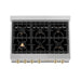 ZLINE 36" Autograph Edition Rangetop, DuraSnow, Gold Accent, RTSZ - 36 - G - Farmhouse Kitchen and Bath