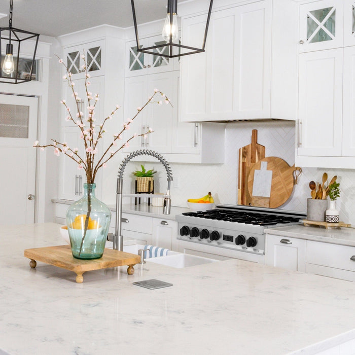 ZLINE 36" Autograph Porcelain Rangetop, Stainless,MatteBlack,RTZ - 36 - MB - Farmhouse Kitchen and Bath