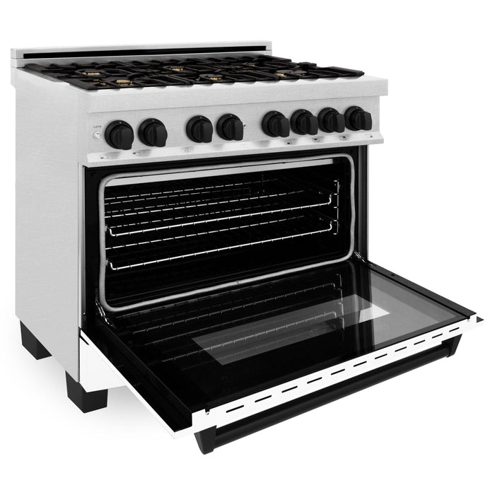ZLINE 36" Autograph, Range, Dual Fuel, White door, RASZ - WM - 36 - MB - Farmhouse Kitchen and Bath