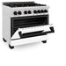 ZLINE 36" Autograph, Range, Dual Fuel, White door, RASZ - WM - 36 - MB - Farmhouse Kitchen and Bath