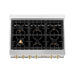 ZLINE 36" Autograph Rangetop, Stainless Steel, Gold Accents, RTZ - 36 - G - Farmhouse Kitchen and Bath