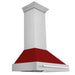 ZLINE 36" Autograph Stainless Red Gloss Wall Range Hood 8654STX - RG - 36 - Farmhouse Kitchen and Bath