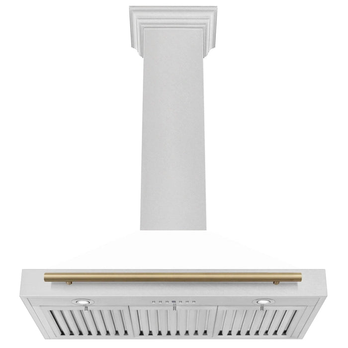 ZLINE 36" Autograph Stainless Wall Range Hood KB4SNZ - WM36 - G - Farmhouse Kitchen and Bath
