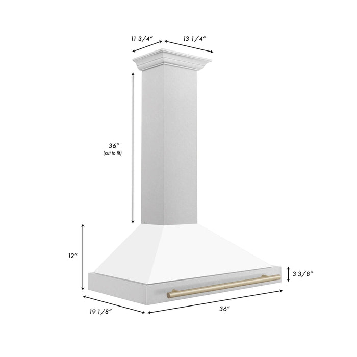 ZLINE 36" Autograph Stainless Wall Range Hood KB4SNZ - WM36 - MB - Farmhouse Kitchen and Bath