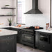 ZLINE 36" Black Stainless, Gas Burner/Electric Oven, Brass Burners, RAB - BR - 36 - Farmhouse Kitchen and Bath