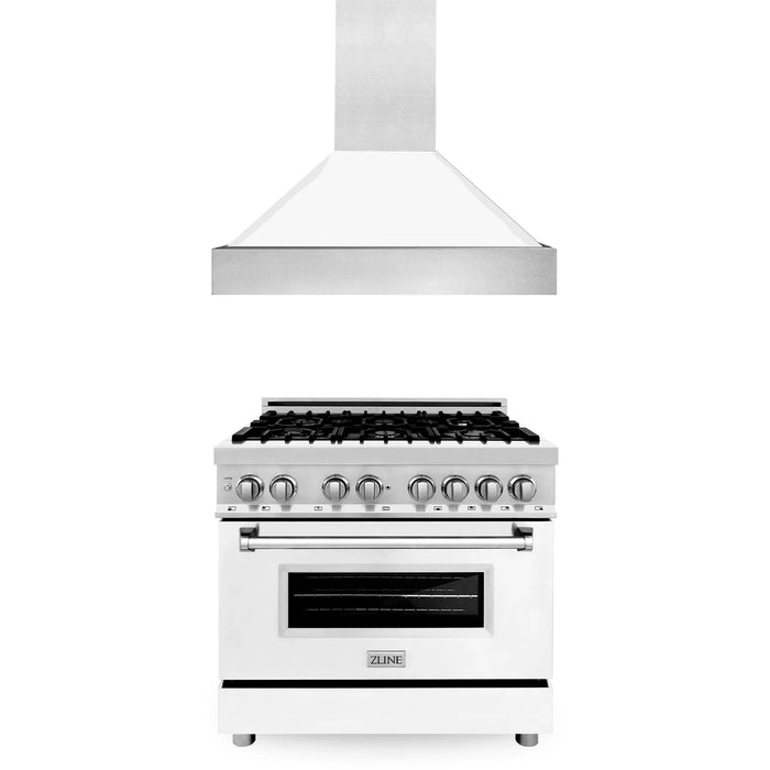 ZLINE 36" Bundle Range RA36 & Range Hood KB - 36, 2KP - RAWMRH36 - Farmhouse Kitchen and Bath