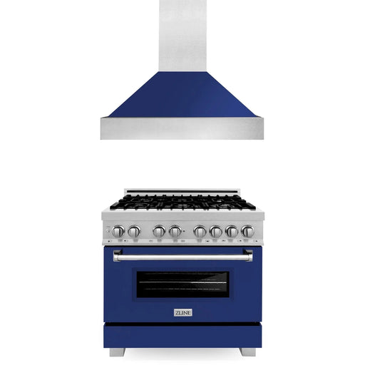 ZLINE 36" Bundle Range RAS - BG - 36 & Range Hood 8654BG - 36, 2KP - RASBGRH36 - Farmhouse Kitchen and Bath