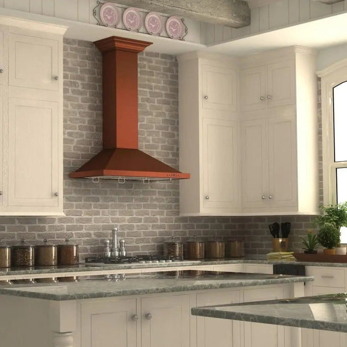 ZLINE 36" Copper Wall Range Hood 8KBC - 36 - Farmhouse Kitchen and Bath