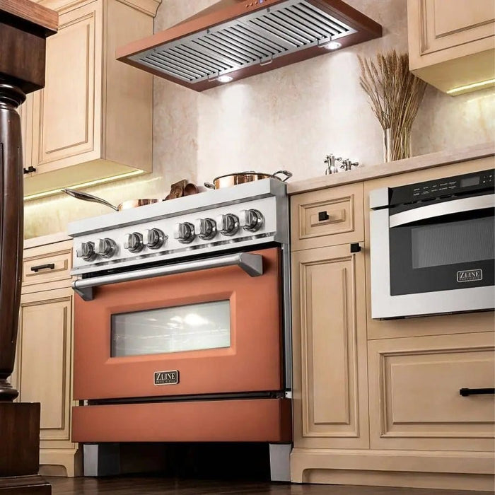 ZLINE 36" Copper Wall Range Hood 8KBC - 36 - Farmhouse Kitchen and Bath