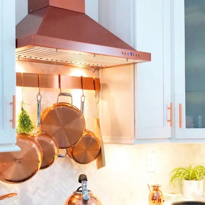 ZLINE 36" Copper Wall Range Hood 8KBC - 36 - Farmhouse Kitchen and Bath