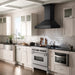 ZLINE 36" Dual Fuel Range, DuraSnow, Stainless, Brass Burners, RAS - SN - BR - 36 - Farmhouse Kitchen and Bath