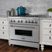ZLINE 36" Dual Fuel Range, Snow Stainless, Snow Stainless Door, RAS - SN - 36 - Farmhouse Kitchen and Bath