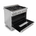 ZLINE 36" Dual Fuel Range with Snow Finish Door, RA - SN - 36 - Farmhouse Kitchen and Bath