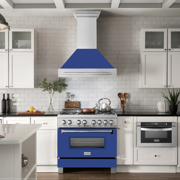 ZLINE 36" DuraSnow® Stainless Steel Range Hood 8654SNX - BM - 36 - Farmhouse Kitchen and Bath