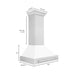ZLINE 36" DuraSnow® Stainless Steel Range Hood 8654SNX - WM - 36 - Farmhouse Kitchen and Bath
