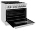 ZLINE 36" Gas Burner/Electric Oven Range, Brass Burners, RA - BR - 36 - Farmhouse Kitchen and Bath