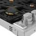 ZLINE 36" Gas Cooktop with 6 Gas Brass Burners and Black Porcelain Top RC - BR - 36 - PBT - Farmhouse Kitchen and Bath