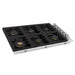 ZLINE 36" Gas Cooktop with 6 Gas Brass Burners and Black Porcelain Top RC - BR - 36 - PBT - Farmhouse Kitchen and Bath