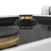 ZLINE 36" Gas Cooktop with 6 Gas Brass Burners and Black Porcelain Top RC - BR - 36 - PBT - Farmhouse Kitchen and Bath
