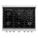 ZLINE 36 in. 5.2 cu. ft. 6 Burner Gas Range with Convection Gas Oven in Stainless Steel, SGR36 - Farmhouse Kitchen and Bath