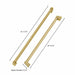 ZLINE 36 In. Autograph Edition Champagne Bronze Handle Set for Built in Refrigerators (3 Handles) (RBIVHZ - CB - 36) - Farmhouse Kitchen and Bath