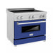 ZLINE 36" Induction Range in DuraSnow with a 4 Element Stove and Electric Oven RAINDS - BM - 36 - Farmhouse Kitchen and Bath