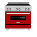 ZLINE 36" Induction Range in DuraSnow with a 4 Element Stove and Electric Oven RAINDS - RG - 36 - Farmhouse Kitchen and Bath