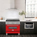 ZLINE 36" Induction Range in DuraSnow with a 4 Element Stove and Electric Oven RAINDS - RM - 36 - Farmhouse Kitchen and Bath