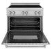 ZLINE 36" Induction Range in DuraSnow with a 4 Element Stove and Electric Oven RAINDS - SN - 36 - Farmhouse Kitchen and Bath