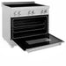 ZLINE 36" Induction Range in DuraSnow with a 4 Element Stove and Electric Oven RAINDS - SN - 36 - Farmhouse Kitchen and Bath