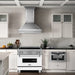 ZLINE 36" Induction Range in DuraSnow with a 4 Element Stove and Electric Oven RAINDS - WM - 36 - Farmhouse Kitchen and Bath