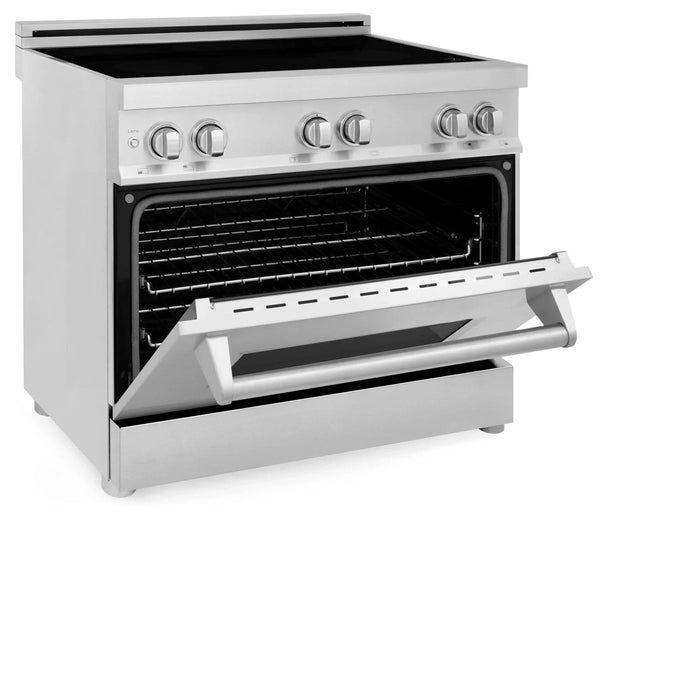 ZLINE 36" Induction Range with a 4 Element Stove and Electric Oven in Stainless Steel RAIND - 36 - Farmhouse Kitchen and Bath