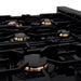 ZLINE 36" Porcelain Rangetop, Black Stainless, Brass Burners,RTB - BR - 36 - Farmhouse Kitchen and Bath