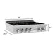ZLINE 36" Porcelain Rangetop, DuraSnow®, 6 Brass Burners, RTS - BR - 36 - Farmhouse Kitchen and Bath