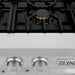 ZLINE 36" Porcelain Rangetop, DuraSnow®, 6 Brass Burners, RTS - BR - 36 - Farmhouse Kitchen and Bath