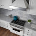 ZLINE 36" Professional Dual Fuel Range, Snow Stainless, White Matte Door, RAS - WM - 36 - Farmhouse Kitchen and Bath