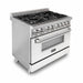 ZLINE 36" Professional Dual Fuel Range, White Matte Door, RA - WM - 36 - Farmhouse Kitchen and Bath