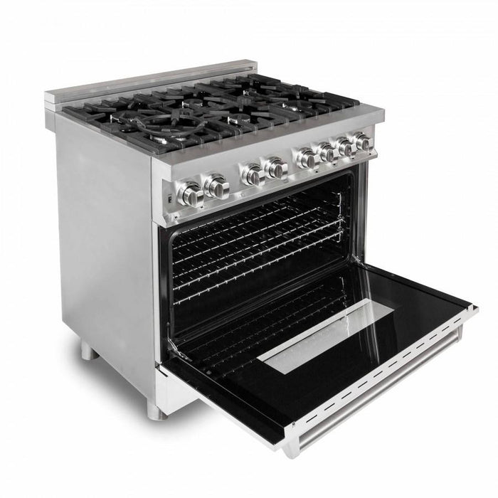 ZLINE 36" Professional Dual Fuel Range, White Matte Door, RA - WM - 36 - Farmhouse Kitchen and Bath