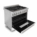 ZLINE 36" Professional Dual Fuel Range, White Matte Door, RA - WM - 36 - Farmhouse Kitchen and Bath