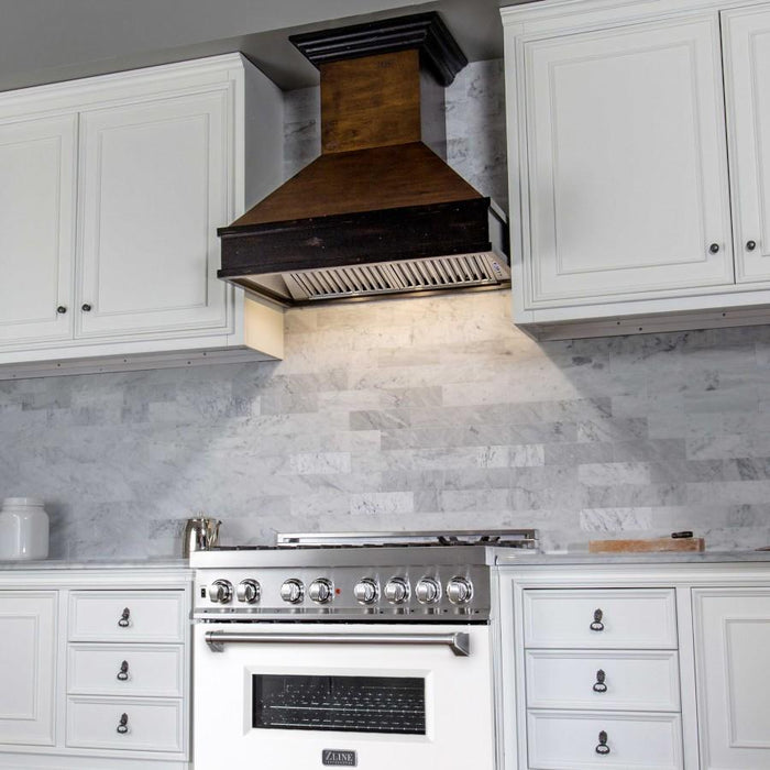 ZLINE 36" Professional Dual Fuel Range, White Matte Door, RA - WM - 36 - Farmhouse Kitchen and Bath