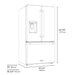 ZLINE 36" Refrigerator, Water, Ice Dispenser, Fingerprint Resistant, RSM - W - 36 - BS - Farmhouse Kitchen and Bath