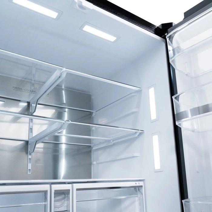 ZLINE 36" Refrigerator, Water, Ice Dispenser, Fingerprint Resistant, RSMZ - W - 36 - BS - CB - Farmhouse Kitchen and Bath